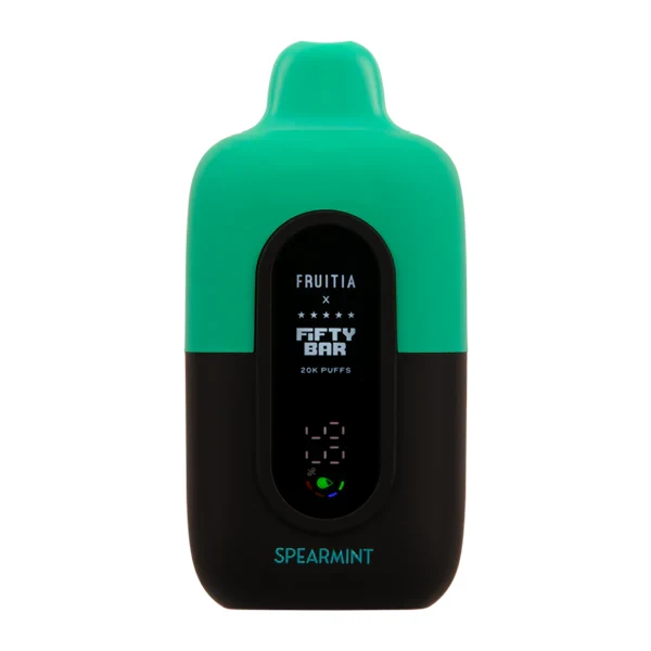 breeze spearmint FRUITIA X Fifty Bar 20K device with high puff capacity