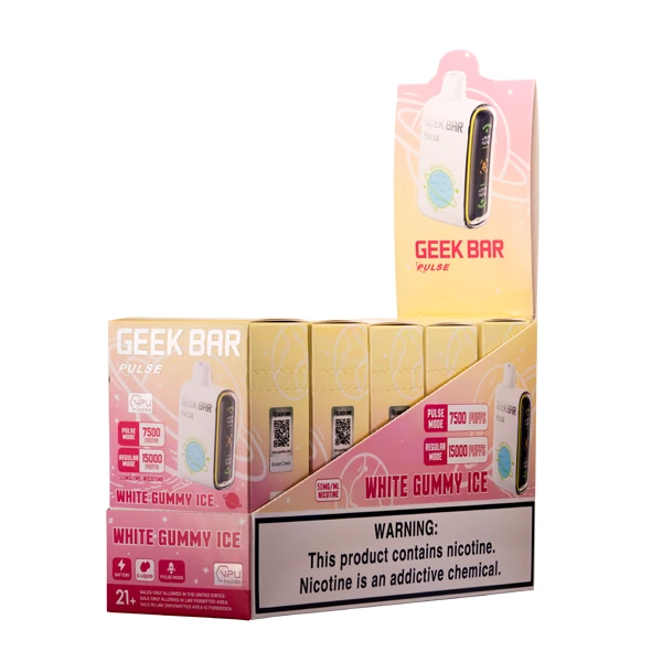 A sleek Foger Switch Pro device held in hand, showing dual-mode indicator lights, with a blurred background of a modern vape shop — alt text includes foger switch pro