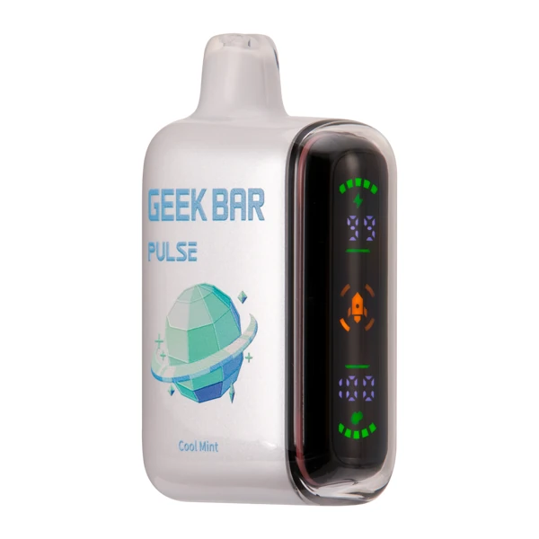 geek bar stonemintz Cool Mint Pulse device with packaging on white background