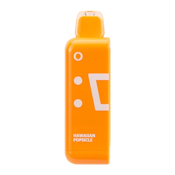 A close-up of a Space Man Nic disposable vape device with LED indicator, highlighting its sleek metallic design