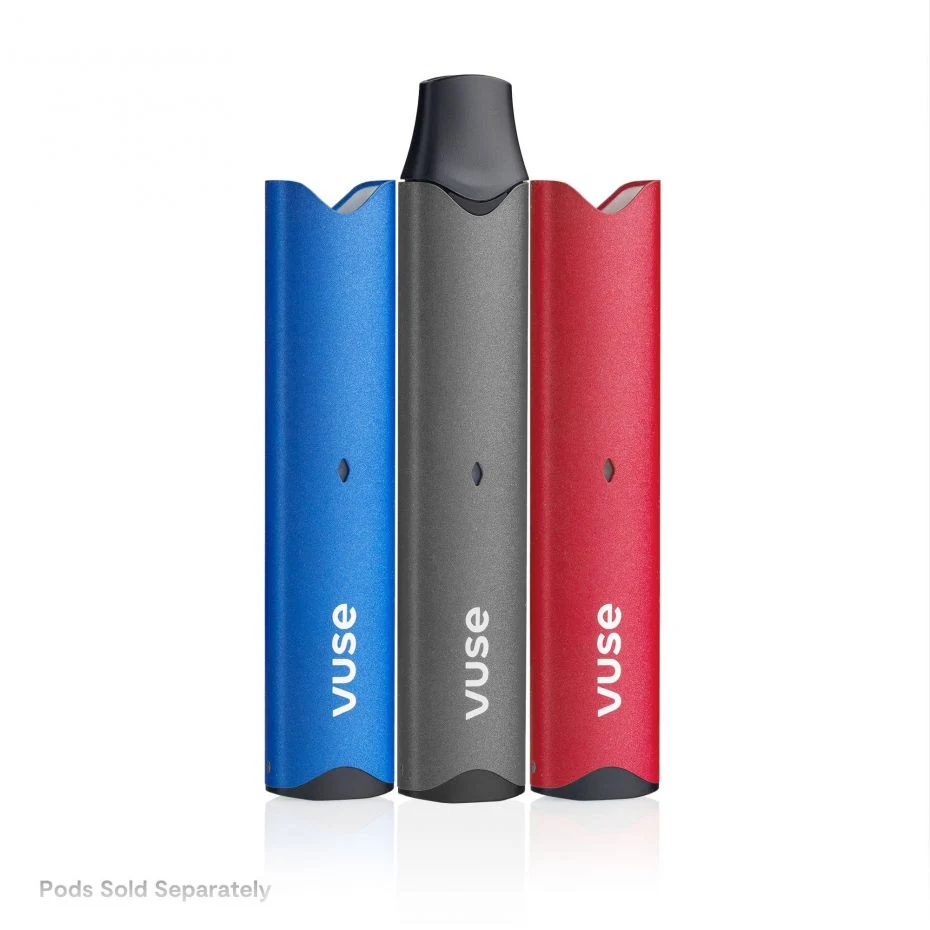 User holding a strawberry kiwi vape juice device with a satisfied expression