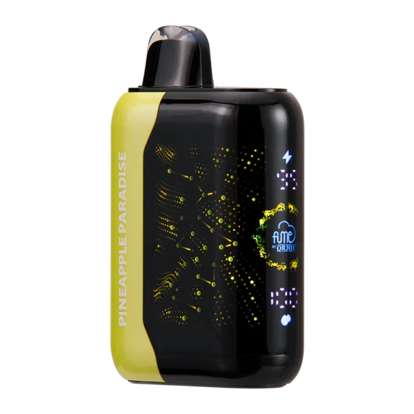 A user holding a Suonon vape with the LED indicator glowing green, showing the e-liquid window clearly visible, with the alt text "suonon vape how to use LED indicator and e-liquid window"